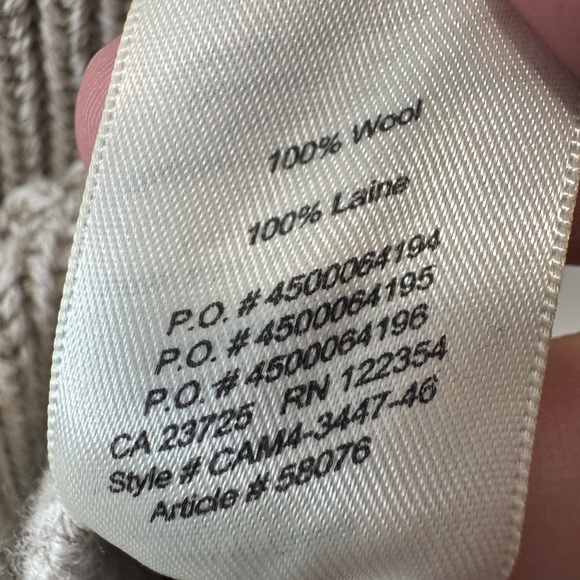 Aritzia Wilfred Palmier Tunic Wool Knit Top Nude - Picture 6 of 9